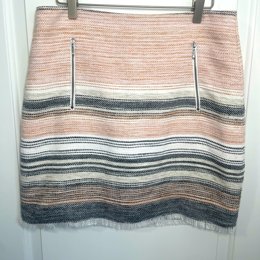 Ann Taylor Loft Striped Woven Mini Skirt - Size 10